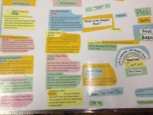 Front counter menu at Little Lad's Bakery and Cafe in Portland