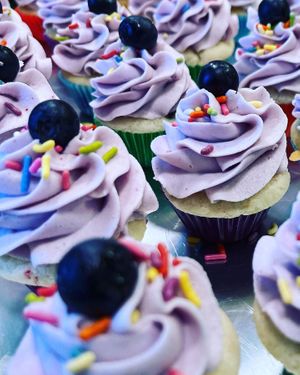 Blueberry mini cupcakes at Grandma's Kitchen - Arnot Mall in Horseheads