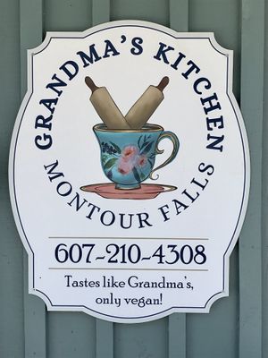 small sign by front door   at Grandma's Kitchen - Arnot Mall in Horseheads