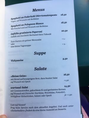 Lunch  at wartsaal Kaffee in Bern