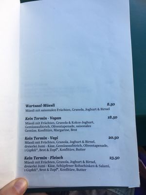 Brunch (page 2)  at wartsaal Kaffee in Bern