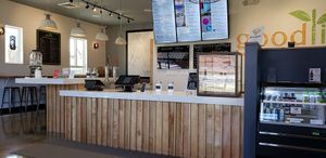 Menu board at Good Life Organic Kitchen in Fort Mill