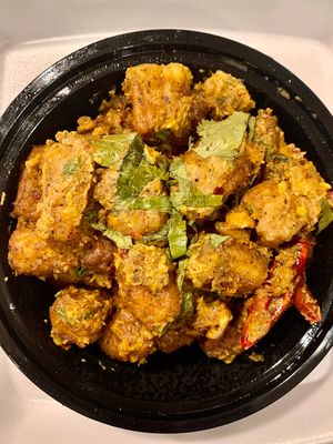 Karivepaku Baby Corn starter 🌶  at Bawarchi Biriyani in Mason