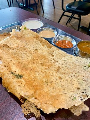 Rava Dosa platter at Prems Chennai Delight in Dayton