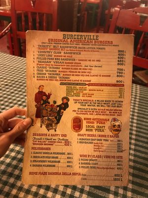 Menu page 3 at Spaghetti Western in Tirana