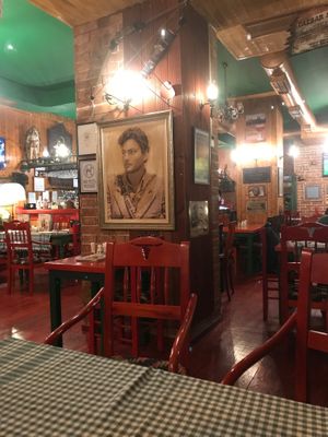 Dining area at Spaghetti Western in Tirana