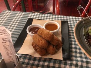 Potato Balls at Spaghetti Western in Tirana