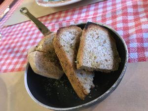 Integral Bread with oil, no butter at Spaghetti Western in Tirana