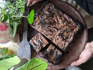 Choco - Almond Brownies at Okapi Vegan Kitchen in Aldona