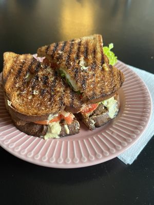 BLT panini #Veganuary at Pachamama Soul in Calgary