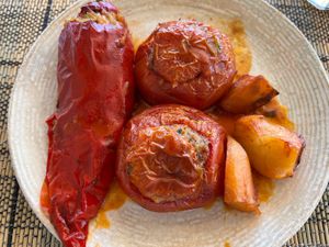 Gemista  at Golden Sunset in Crete