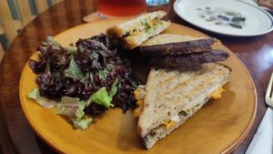 Vegan cheese toast at Vacilando in Istanbul