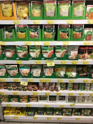 Soups at Conad Akademia in Tirana