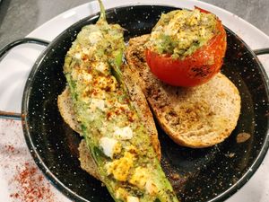 Pepper and tomatoe  at Paprika in Valencia