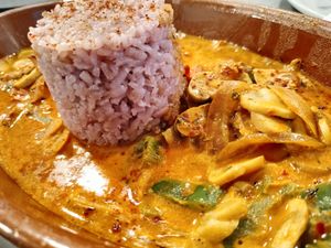 Vegan mushroom paprikash  at Paprika in Valencia