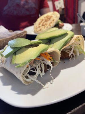 Vegan wrap  at Green Falafel - Mercado San Blas in Cusco