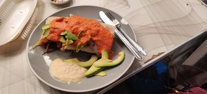 Durum mega vegan at Green Falafel - Mercado San Blas in Cusco