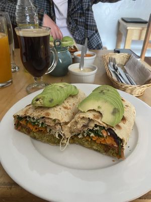 Durum mega vegan   at Green Falafel - Mercado San Blas in Cusco