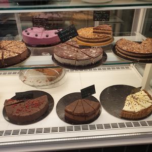 That's not even all of the vegan cakes... at Merry Berry in Thessaloniki