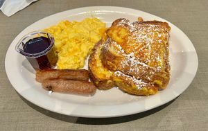 Vegan French Toast Combo at Biscuits Cafe in Chandler