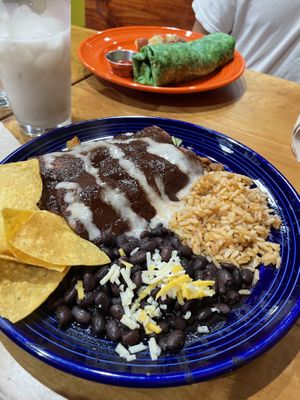 Mole enchilada and breakfast burrito #Veganuary at The Grain Cafe in Van Nuys