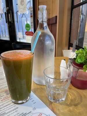 Fresh pressed juice  at The Grain Cafe in Van Nuys