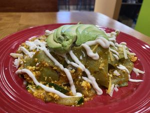 Chillaquilles A+  at The Grain Cafe in Van Nuys