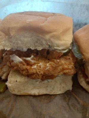 Slider - chicken (omg this one was AMAZING) at Herban Vegans in Cincinnati