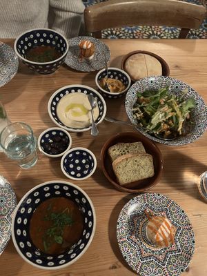 Starter dishes  at DAR Restaurant & Cocktail Bar in Zurich