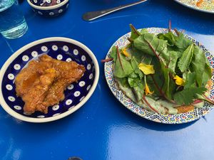 Kentucky mushrooms and corn tostada  at DAR Restaurant & Cocktail Bar in Zurich