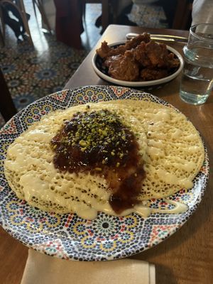 KFM (back) pancakes (front)  at DAR Restaurant & Cocktail Bar in Zurich