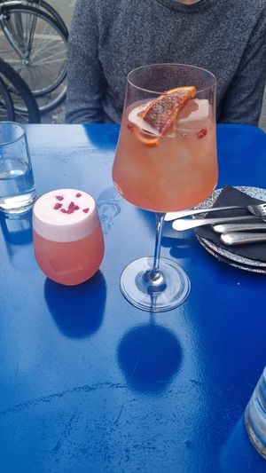 Cocktails (and the pretty plates on the right) at DAR Restaurant & Cocktail Bar in Zurich