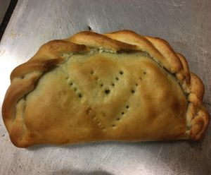Vegan veggie pasty at Holly's Meat Pies in Bellingham