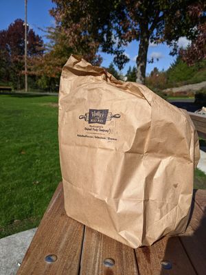 Eco packaging at Holly's Meat Pies in Bellingham