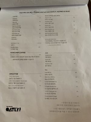 Menu   at The Closet in Seoul