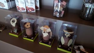 Figuras de chocolate ecológico. at Chocolates Artesanos Isabel in Alcorisa