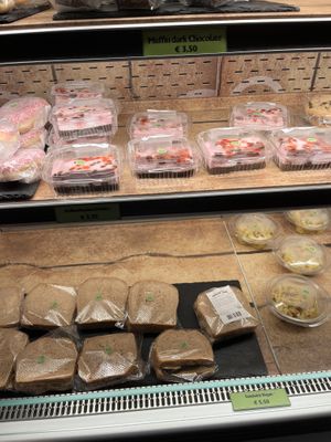 Vegan sandbox, bulgar salad, vegan fruit cake type thing  at Europa Park - Jack's DELI in Rust