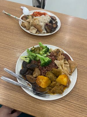 S$11 for these 2 plates  at Vegetarian 素 - Peninsula Plaza in Central Singapore