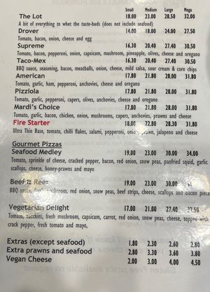 Pizzas at Trimboli's Pizza & Pasta in St Helens