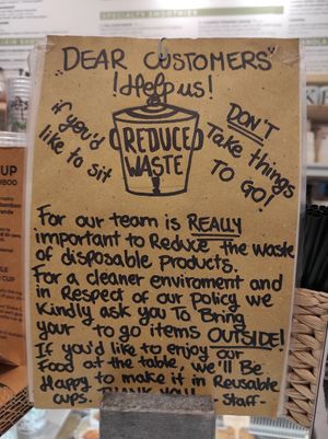 Waste free at Shake Cafe - Via dei Neri  in Florence