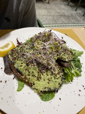 Sweet potatoe avocado toast  at Shake Cafe - Via dei Neri  in Florence