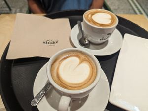 Oatmilk  cappuccino at Shake Cafe - Via dei Neri  in Florence