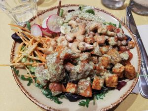 Harissa chickpea bowl at Shake Cafe - Via dei Neri  in Florence