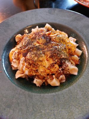 Manti filled with lentil at myMANTI in Ludwigshafen