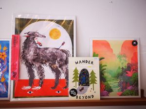 Arty bits for sale at The Gnome Cafe in Maldon