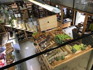 A view of the downstairs layout at Fresh Garden in Tirana