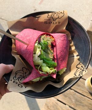 Vegan tuna wrap  at The Spot Watersport in Zandvoort