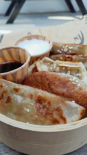 Vegan Gyoza at The Spot Watersport in Zandvoort