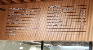 Menu at Tenz Momo in Winterthur