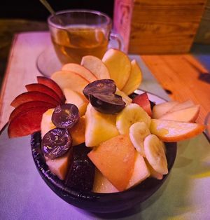 Salade de fruits at Windy Bay Café in Taghazout
